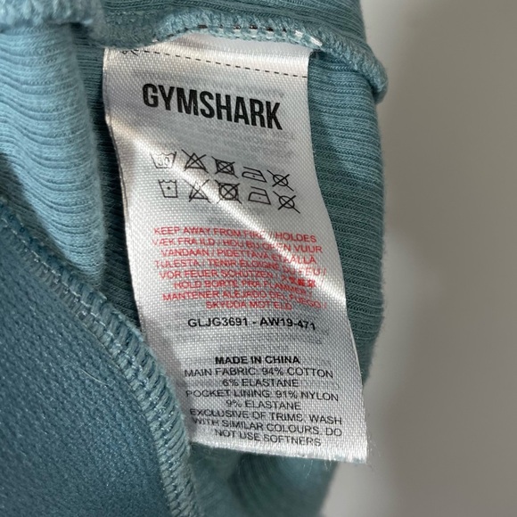 Gymshark Studio Pants Teal Ribbed Joggers Size S High Rise GLJG3691 Gym Lounge - Picture 11 of 15